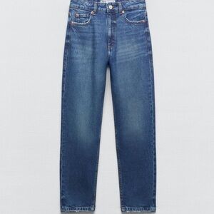 Zara Women's mom fit high waist Blue Jeans size 6